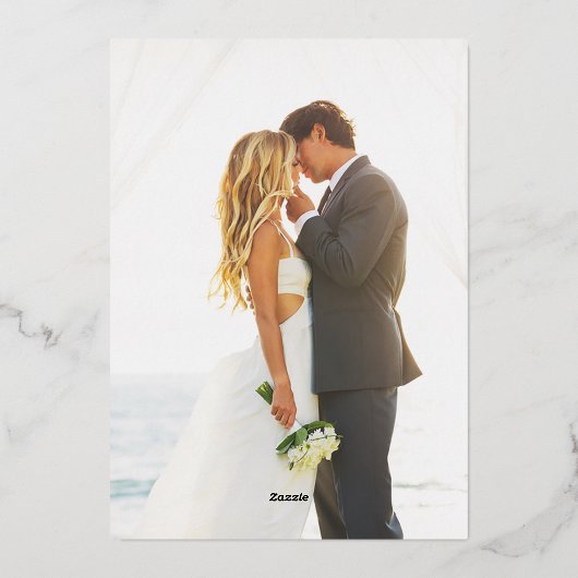 Invitation En Aluminium Rien De Fancy Just Love Mariage Réception (Verso)