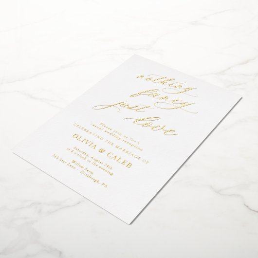 Invitation En Aluminium Rien De Fancy Just Love Mariage Réception (Rotation)