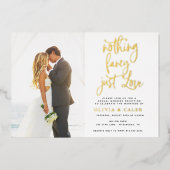 Invitation En Aluminium Rien De Fancy Just Love Mariage Réception (Recto)
