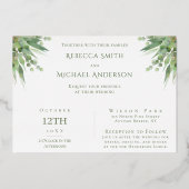 Invitation En Aluminium Rien de fantaisie Juste aimer Élégant Mariage Euca (Verso)