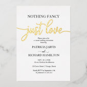 Invitation En Aluminium Rien de fantaisie Juste Amour Mariage Décontracté (Recto)