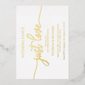 Invitation En Aluminium Rien de fantaisie Juste Amour Mariage Décontracté (Recto)