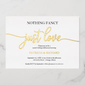 Invitation En Aluminium Rien de fantaisie Juste Amour Mariage Décontracté (Recto)