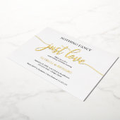 Invitation En Aluminium Rien de fantaisie Juste Amour Mariage Décontracté (Rotation)