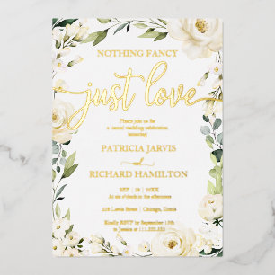 Invitation En Aluminium Rien de fantaisie, juste l'amour Mariage Blanc Crè