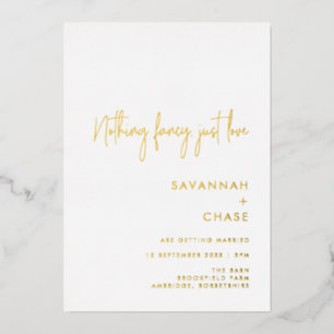 Invitation En Aluminium Rien de fantaisiste, juste un amour minimaliste de