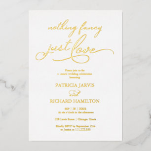Invitation En Aluminium Rien de fantaisiste, juste un chic script amour po