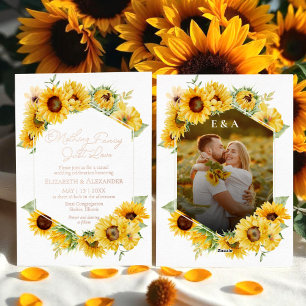 Invitation En Aluminium Rien de Fantastique Juste Amour Tournesol Mariage