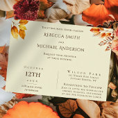 Invitation En Aluminium Rien de Fantastique Juste l'Amour Feuilles d'Autom