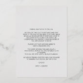 Invitation En Aluminium Ripped Paper Effect Wedding Custom Photo Script (Verso)