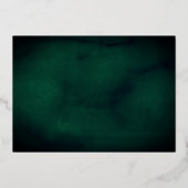 Invitation En Aluminium Robe à papillon Emerald Gold Quinceanera (Verso)