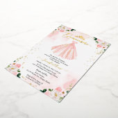Invitation En Aluminium Robe blanche Quinceanera (Rotation)