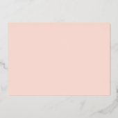 Invitation En Aluminium Robe d'or rose papillon floral (Verso)