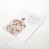 Invitation En Aluminium Robe élégante Sketched Quinceañera (Rotation)