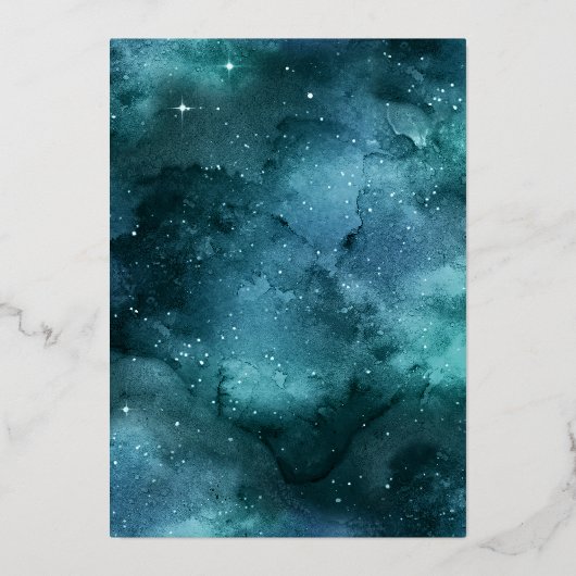 Invitation En Aluminium Robe florale Turquoise Papillon Quinceanera Or (Verso)