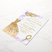 Invitation En Aluminium Robe Masquerade violet or Quinceanera (Rotation)