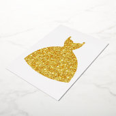 Invitation En Aluminium Robe parties scintillant or (Rotation)