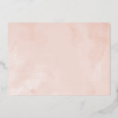 Invitation En Aluminium Robe rose or Quinceanera (Verso)