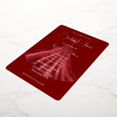 Invitation En Aluminium Robe rouge Fête des mariées (Rotation)