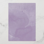 Invitation En Aluminium Robe violette Quincenera (Verso)