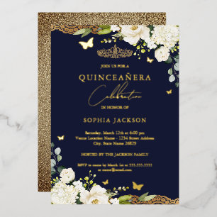 Invitation En Aluminium Robes de Quinceanera Fleurie en Dentelle de la Mar