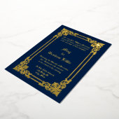 Invitation En Aluminium Rococo baroque français Mariage frontalier du XVII (Rotation)