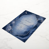 Invitation En Aluminium Romance au Clair de Lune Céleste (Rotation)