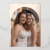 Invitation En Aluminium Romantic Arch Photo Frame Stained Glass Effect (Recto)