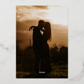 Invitation En Aluminium Romantic Burgundy Rose Wedding (Verso)