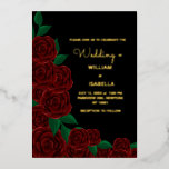 Invitation En Aluminium Romantic Fall mariage extérieur magnifiques roses<br><div class="desc">Invitation Mariage de automne romantique - Accent Floral Rouge. Ce sera un choix parfait pour mariage de automne, mariage extérieur, pays, grange, mariages rustiques. Cela donnera une touche de la splendeur de la nature à votre journée spéciale. Le design est soigneusement conçu pour évoquer un sentiment de romance, ce qui...</div>