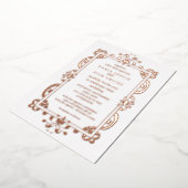 Invitation En Aluminium romantique Art nouveau mariage or rose  (Rotation)