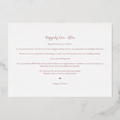 Invitation En Aluminium Romantique Élégant superposition effet de masse ph (Verso)