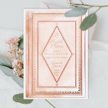 Invitation En Aluminium Romantique Livre d'antiquité Blush Fête des mariée<br><div class="desc">Un vrai papier d'aluminium est là ! Tout le texte à l'avant est en feuille d'or ou choisir feuille d'argent,  feuille rose comme souhaité. La décoration d'armature de livres ornementaux est également en feuille. Arrière - plan d'aquarelle.</div>