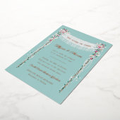 Invitation En Aluminium Romantique Mariage juif sous les Chuppah (Rotation)