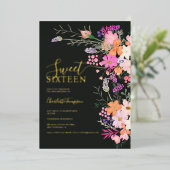 Invitation En Aluminium Romantique pastel fleurs sauvages printemps doux 1 (Debout devant)