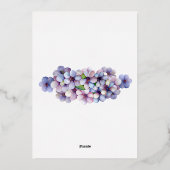 Invitation En Aluminium Romantique Poétique Lilac Aquarelle Mariage Floral (Verso)