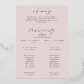Invitation En Aluminium Romantique Silver Foil Gris rose de mariage Progra (Verso)