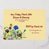 Invitation En Aluminium Roquette sauvage rouge et or profond 16e anniversa (Verso)