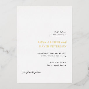 Invitation En Aluminium Rosa Elegant Mariage moderne
