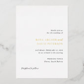 Invitation En Aluminium Rosa Elegant Mariage moderne (Recto)