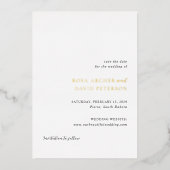 Invitation En Aluminium Rosa Elegant Mariage moderne Enregistrer la date (Recto)