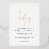 Invitation En Aluminium Rosalind Moderne Mariage élégant Enregistrer la da (Recto)