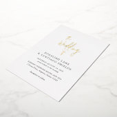 Invitation En Aluminium Rosalind Typographie moderne Mariage élégant (Rotation)