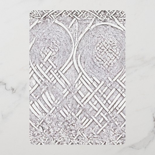 Invitation En Aluminium Rose celte A (Recto)