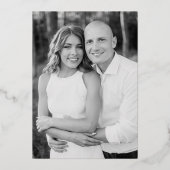 Invitation En Aluminium Rose d'élégance moderne Monogramme d'or Mariage ph (Verso)