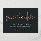 Invitation En Aluminium Rose d'esquisse décontracté | Mariage moderne Enre (Recto)