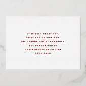 Invitation En Aluminium ROSE diplômé - photo 2023 (Verso)