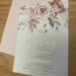 Invitation En Aluminium Rose Divin Gold Blush Mariage Floral<br><div class="desc">La "Divine Rose Gold Blush Floral Mariage Foil Invitation" est l'incarnation de l'élégance et du romantisme. Placée sur un fond doux et blush, cette invitation présente des fleurs délicates aux teintes douces de rose et de blanc, harmonieusement entrelacées avec des accents brillants de feuille d'or rose. La calligraphie sophistiquée dégage...</div>