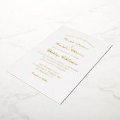 Invitation En Aluminium Rose d'or d'argent Or huile Élégant Mariage formel (Rotation)