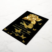 Invitation En Aluminium Rose d'or mariage papillon (Rotation)